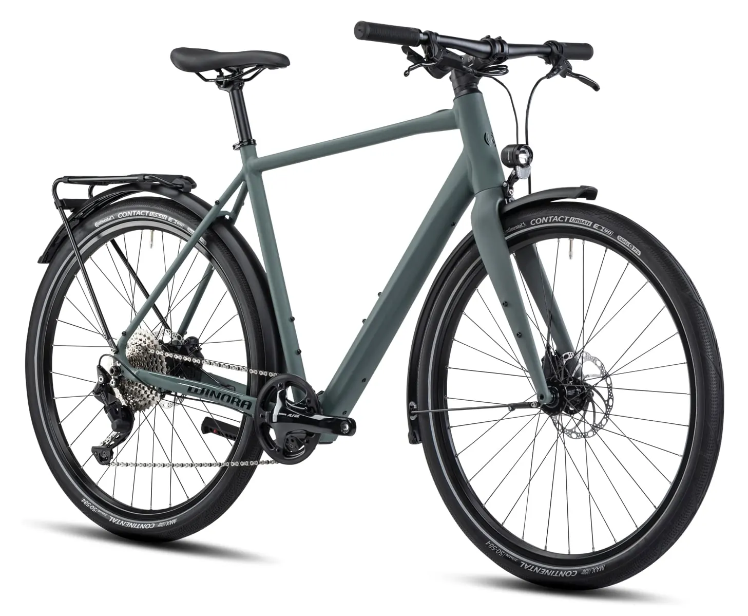Winora E-Flitzer 2023 Leichtes Urban E Bike 27.5 Zoll 16.5kg Grün 55cm