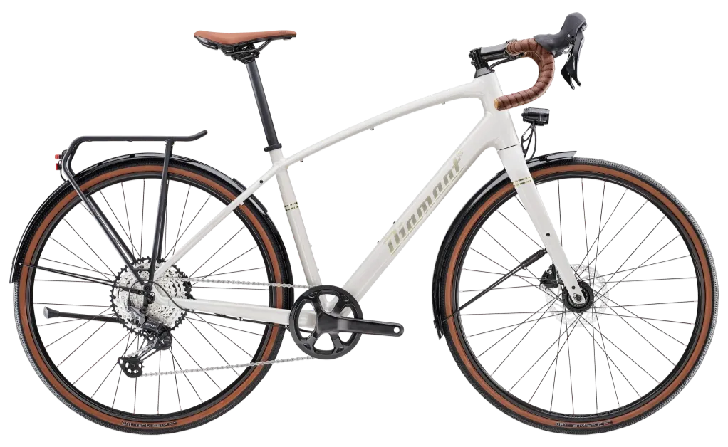 Diamant Nhoma Gen 2 Gravel bike mit gepaecktraeger 2024 S Weiß