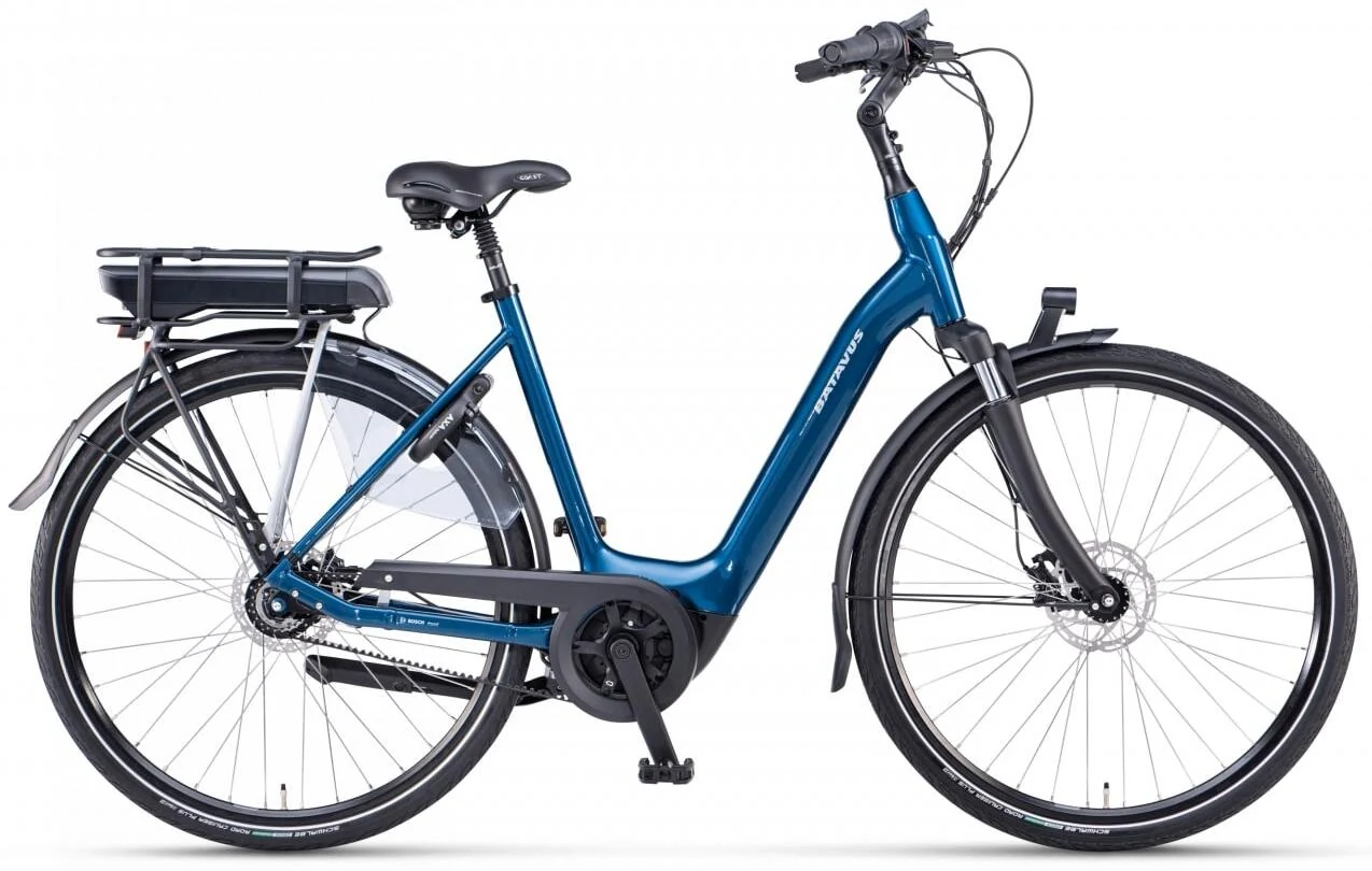 E Bike Damen City Batavus Garda E-Go Bosch Mittelmotor Blau 57cm