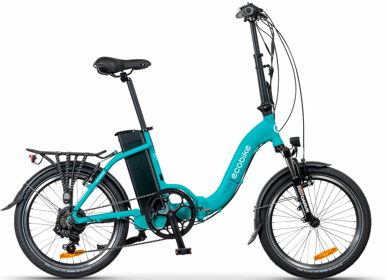 Elektrische Vouwfiets 20 Inch Lage Instap Ecobike Even Turquoise 520Wh