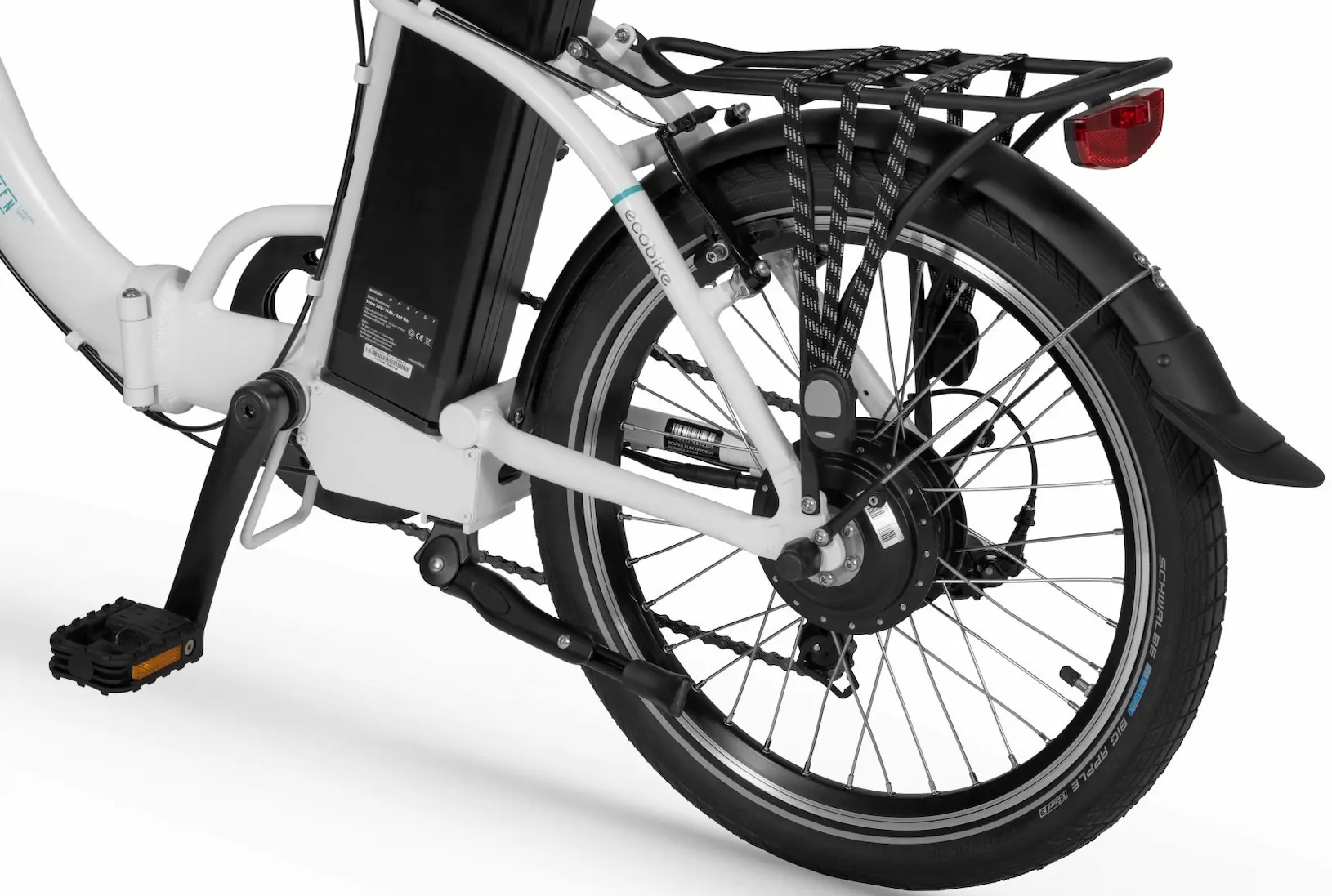 Folding Electric Bike 20 Inch Step Through Ecobike Even White 520Wh