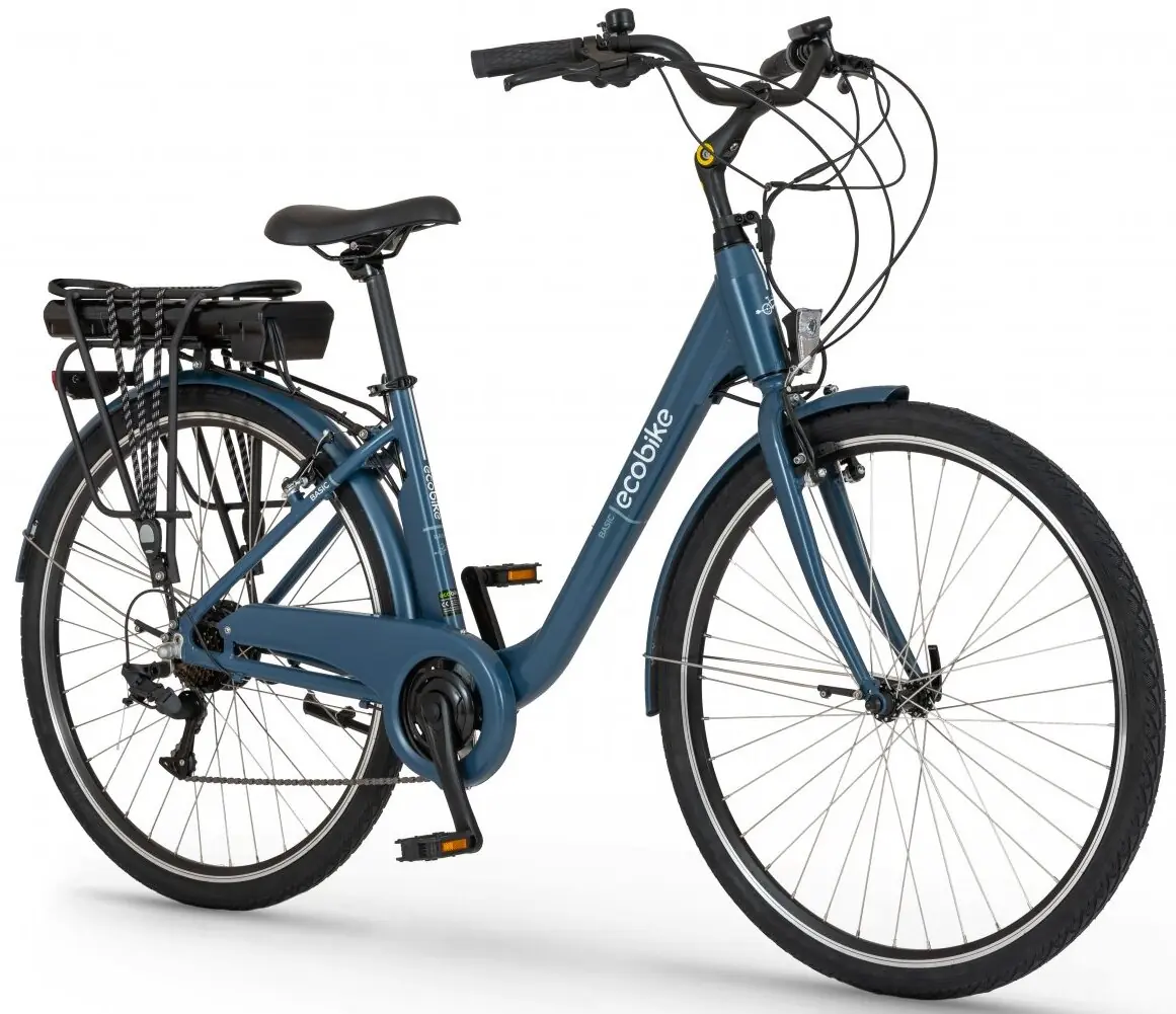 E Bike Damen City Tiefeinsteiger 28 Zoll Blau 420Wh