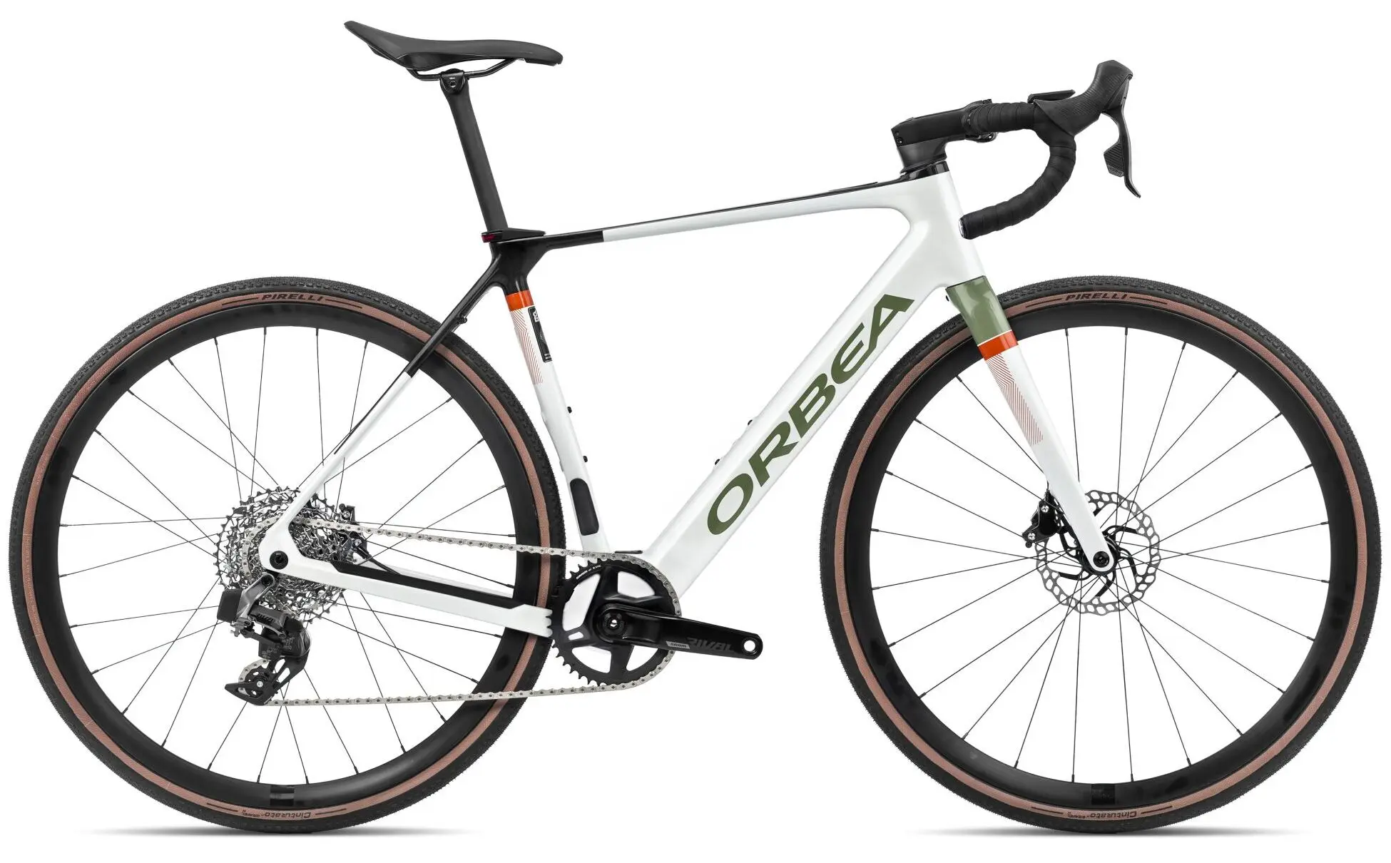 Orbea Gain M31E 1X 2024 Gravel E Bike Herren Carbon Weiß XL