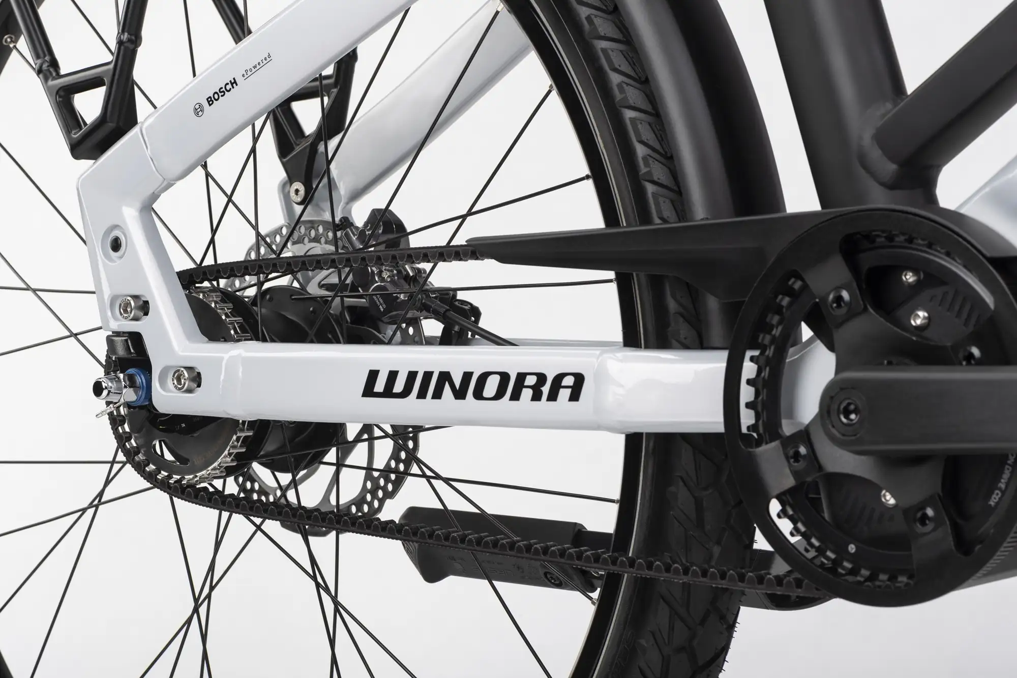 Winora Yakun R5 Pro 2023 E Bike Trekking Damen Bosch Riemen 45