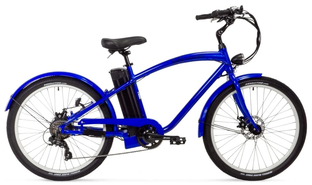Beach Cruiser Fahrrad E Bike 26 Zoll Varaneo Blau