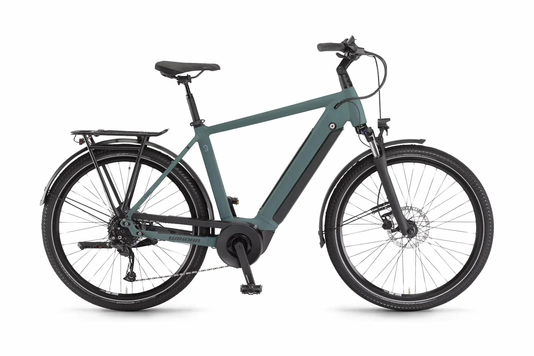 Winora Sinus 9 2023 sportieve elektrische fiets heren Bosch middenmotor groen 60cm