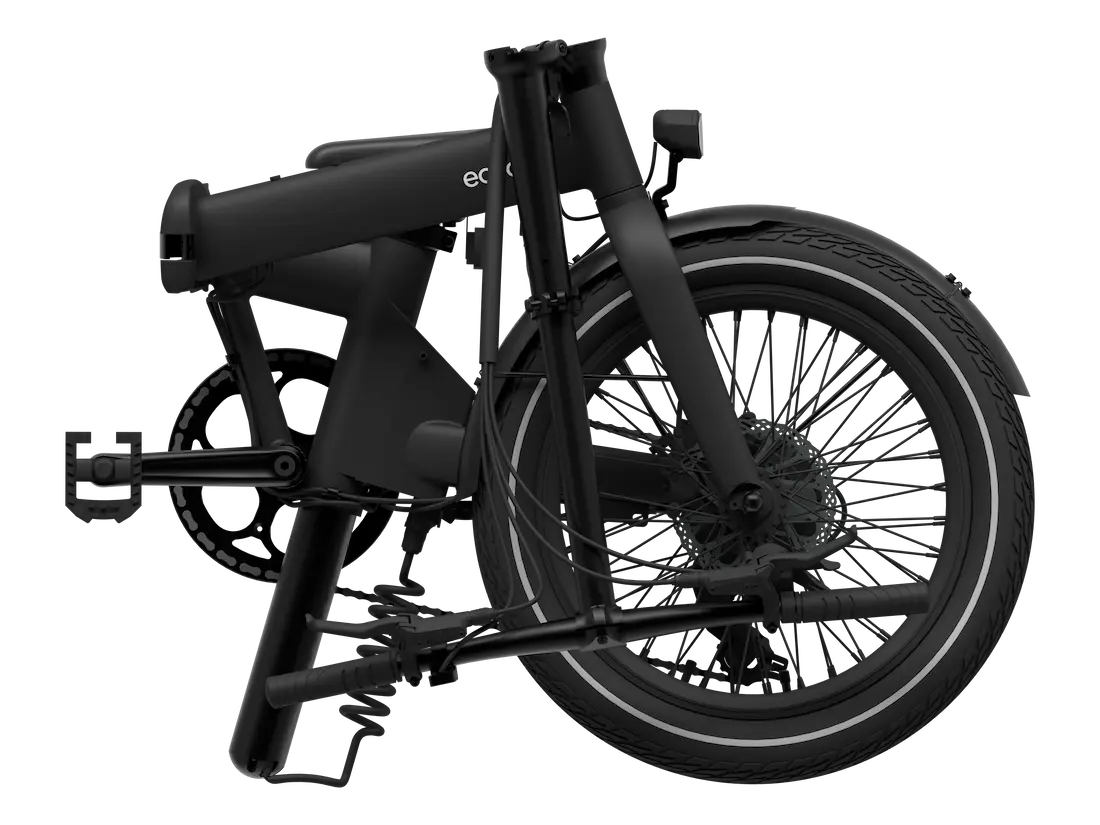 Electric Folding Bike 20 Inch lightweight Eovolt Afternoon Black