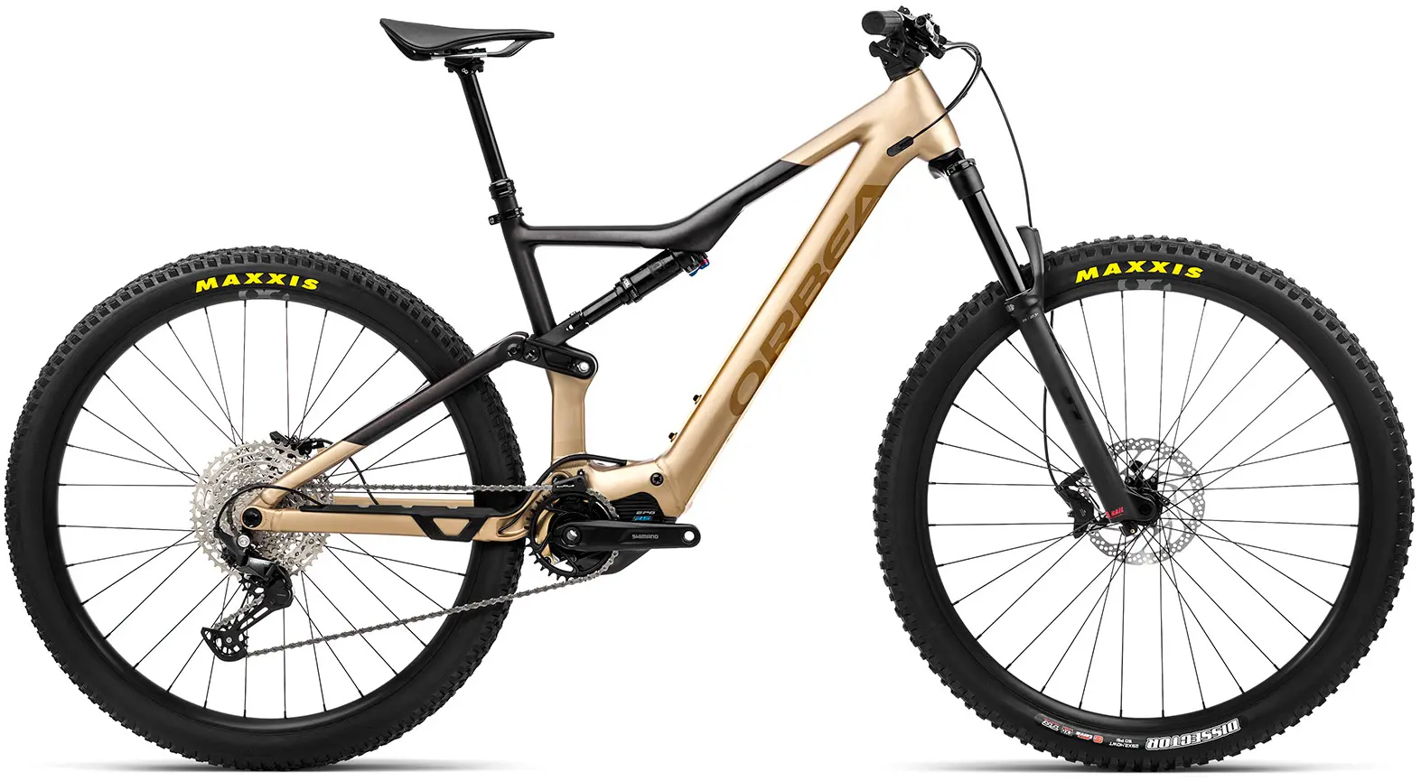 Orbea Rise H30 2023 Elektrische Mountainbike Fully 29 inch goud S