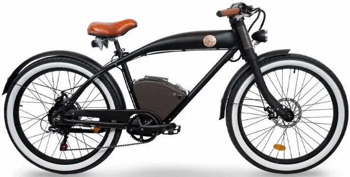 Fat Bike Électrique Beach Cruiser Vélo 26 Pouces Rayvolt Clubman noir 360Wh