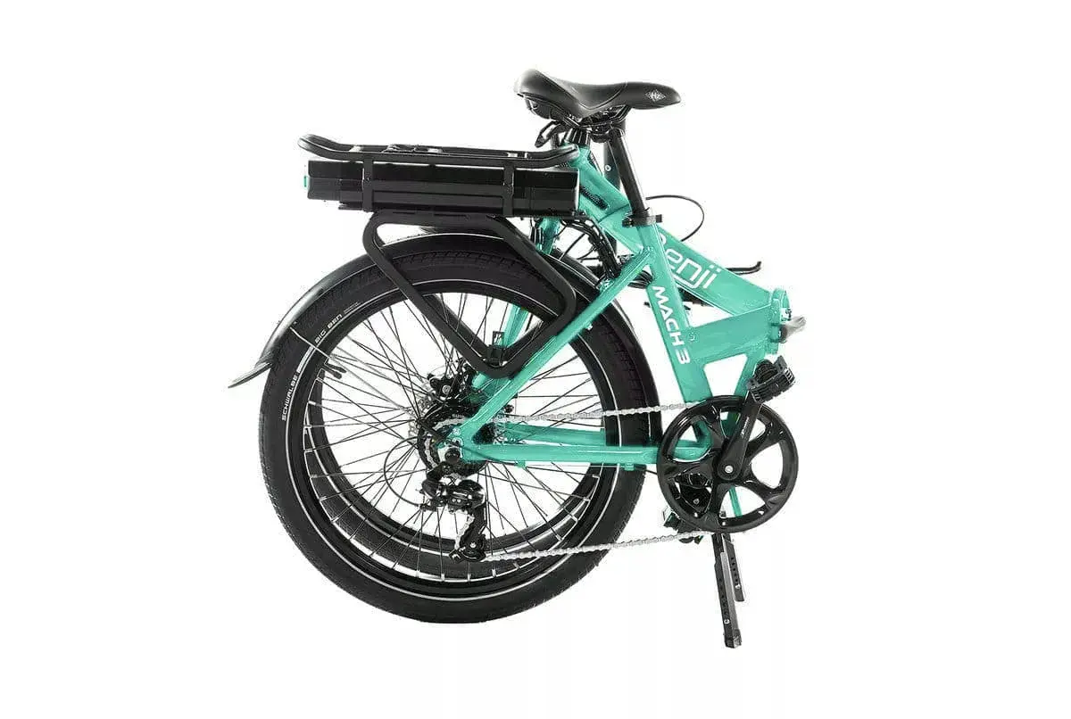 Folding Electric Bike 24 Inch Mach Benji Turquoise 374Wh